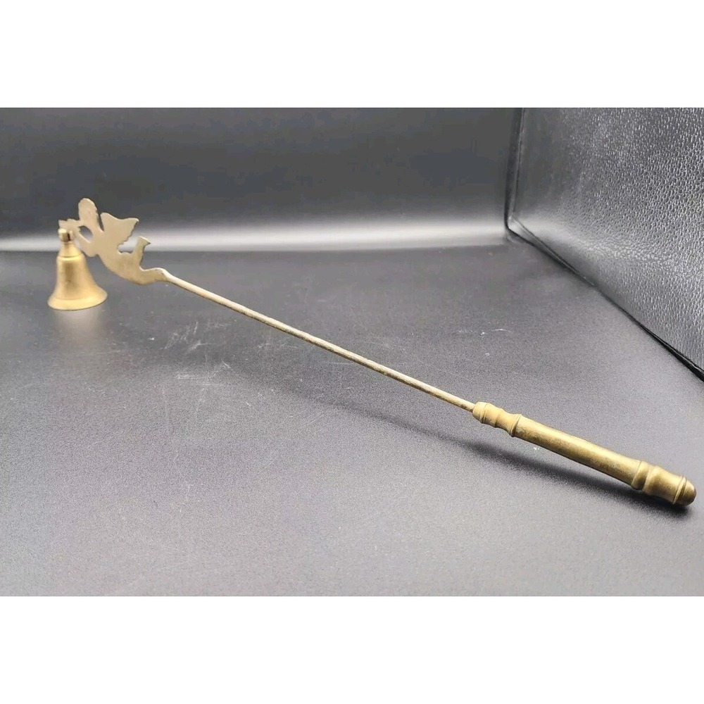 Vintage Brass Angel Horn Design Candle Snuffer Christmas Decor Or All Year Round - Picture 2 of 4